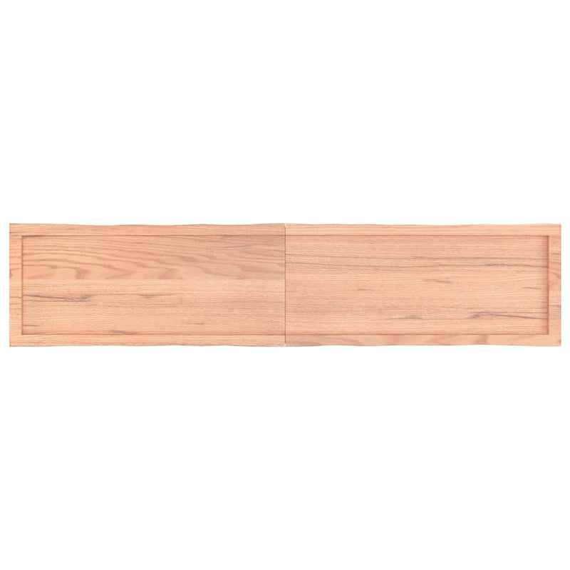 Blat masă, 180x40x(2-4) cm, maro, lemn tratat contur organic