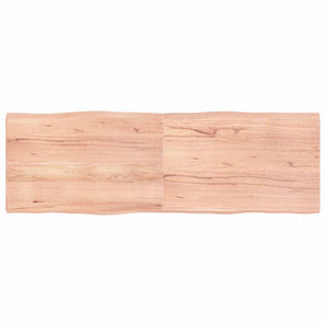 Blat masă, 180x60x(2-4) cm, maro, lemn tratat contur organic