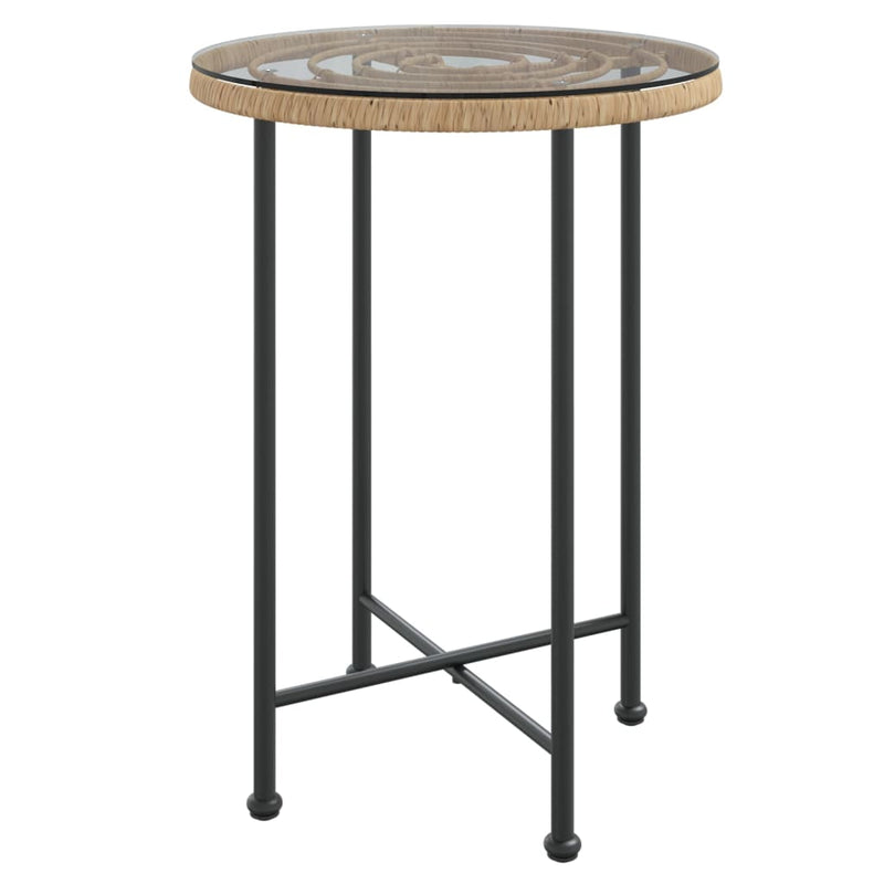 Set mobilier de grădină, 3 piese, poliratan