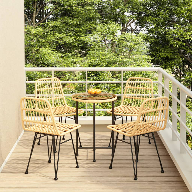 Set mobilier de grădină, 5 piese, poliratan