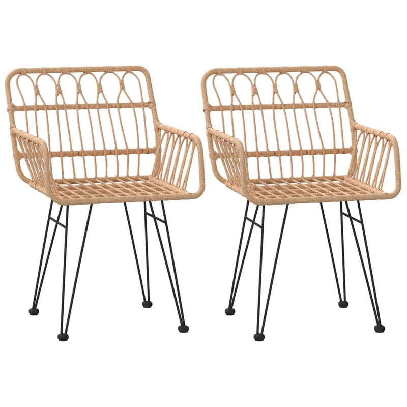 Set mobilier de grădină, 3 piese, poliratan