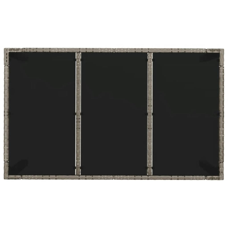 Set mobilier de grădină cu perne, 5 piese, gri, poliratan