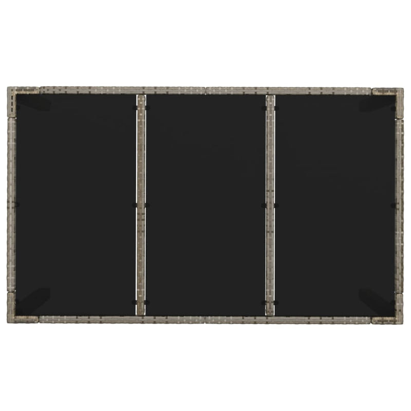 Set mobilier de grădină cu perne, 7 piese, gri, poliratan