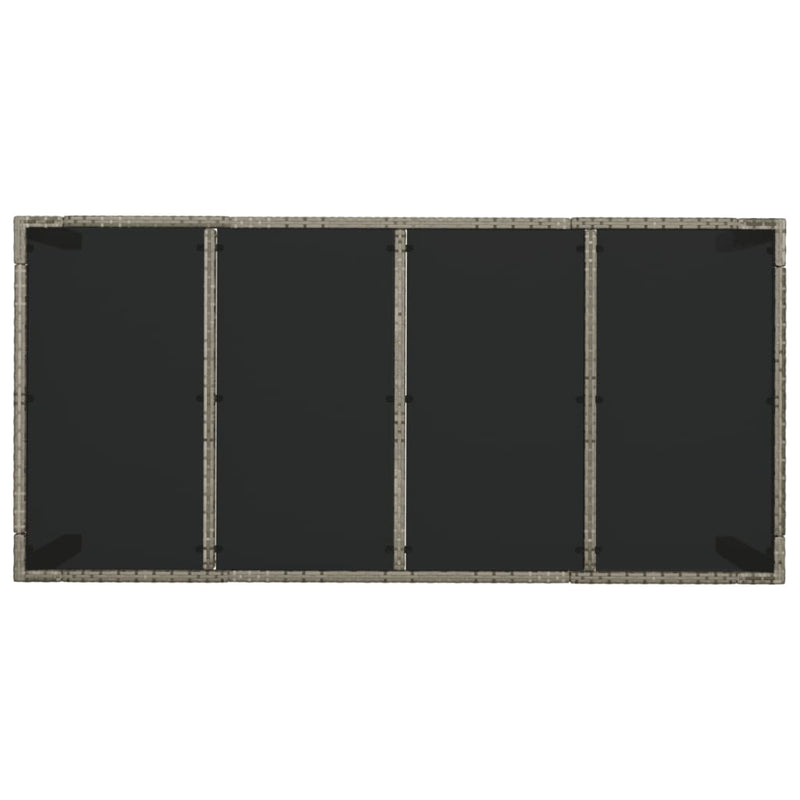 Set mobilier grădină cu perne, 9 piese, gri, poliratan