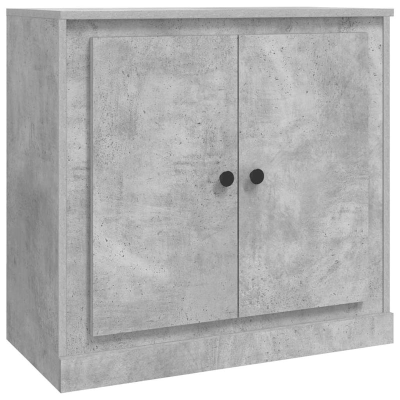 Servante, 3 piese, gri beton, lemn prelucrat