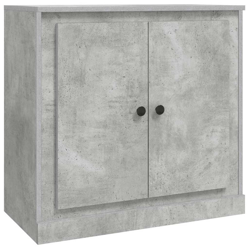 Servante, 3 piese, gri beton, lemn prelucrat