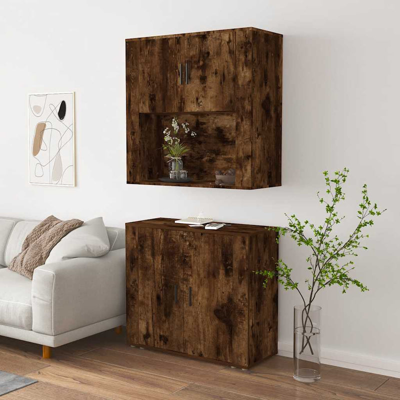 Dulap înalt, stejar fumuriu, lemn compozit