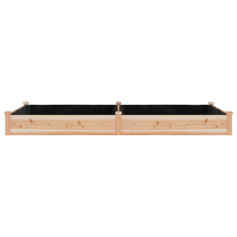 Strat de grădină înălțat cu căptușeală, 240x120x25 cm lemn brad