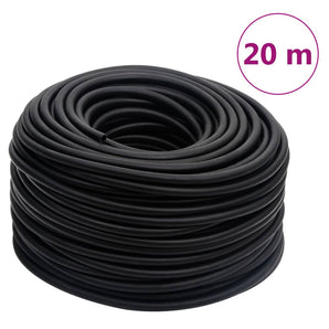 Furtun de aer hibrid, negru, 0,6", 20 m, cauciuc și PVC