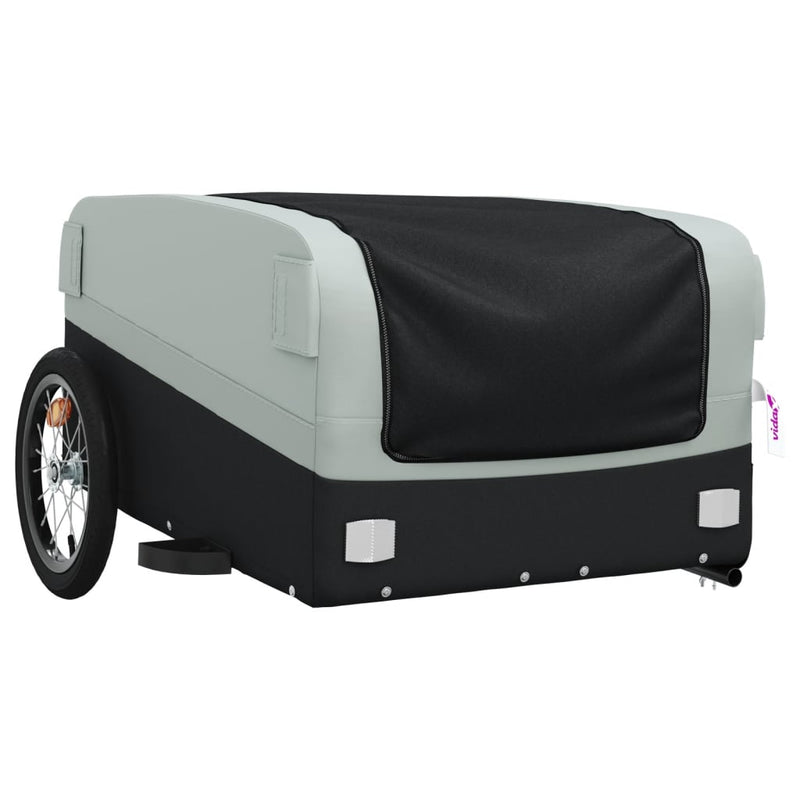 Remorcă pentru biciclete, negru și gri, 45 kg, fier