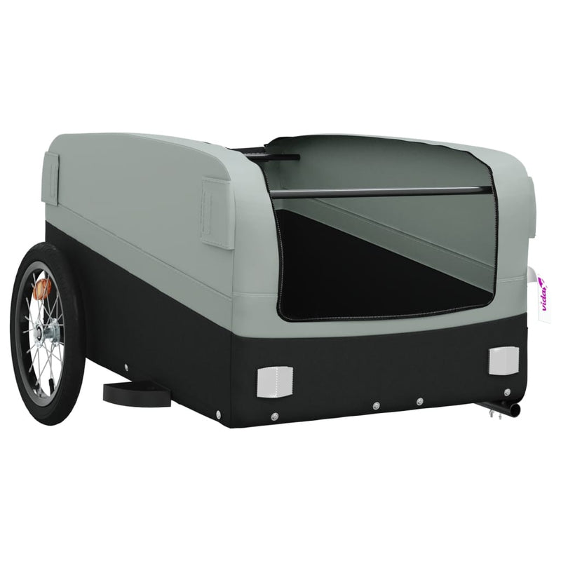 Remorcă pentru biciclete, negru și gri, 45 kg, fier