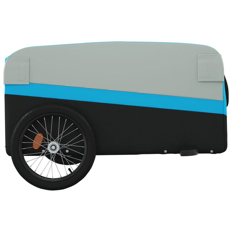 Remorcă pentru biciclete, negru și albastru, 45 kg, fier