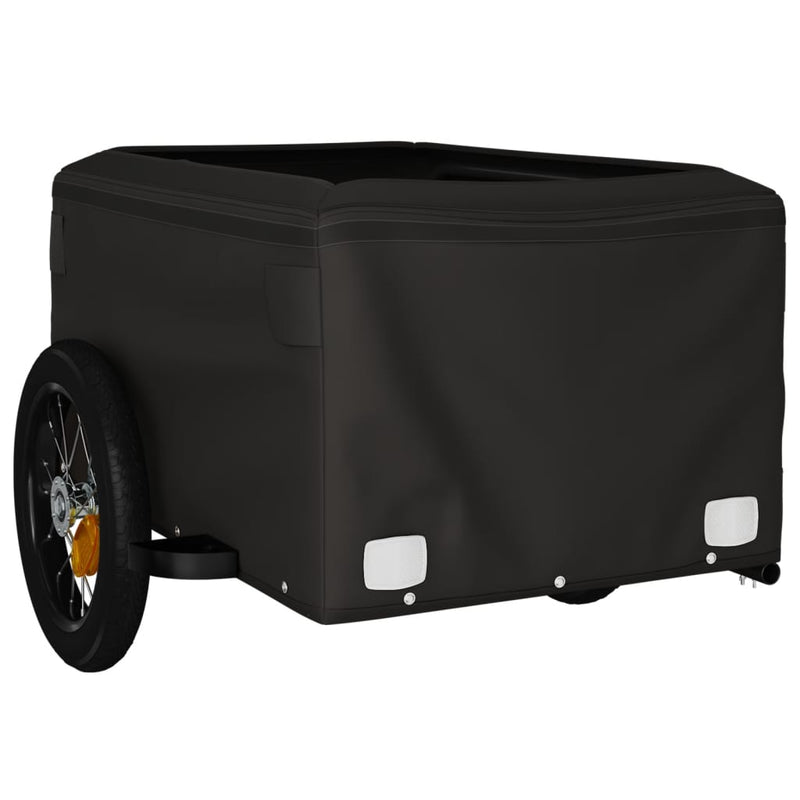 Remorcă pentru biciclete, negru și galben, 30 kg, fier