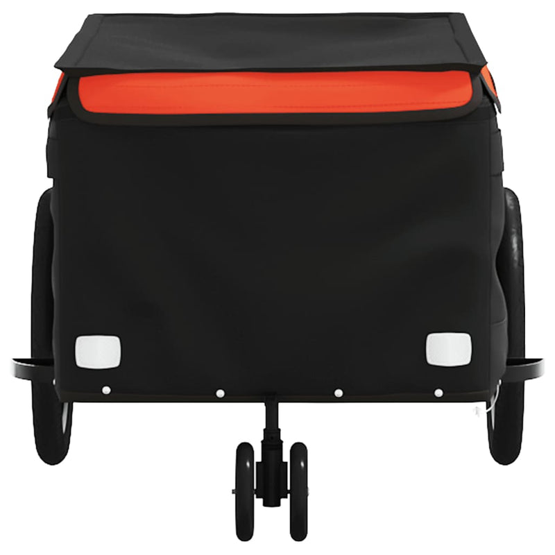 Remorcă pentru biciclete negru/portocaliu, 30 kg, fier