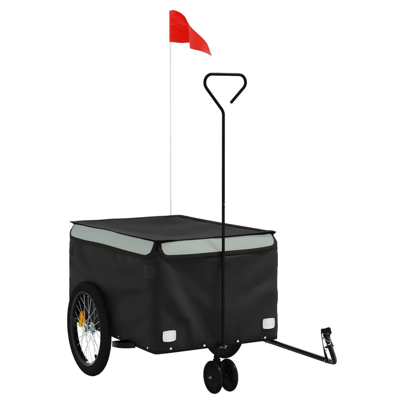 Remorcă pentru biciclete, negru și gri, 30 kg, fier