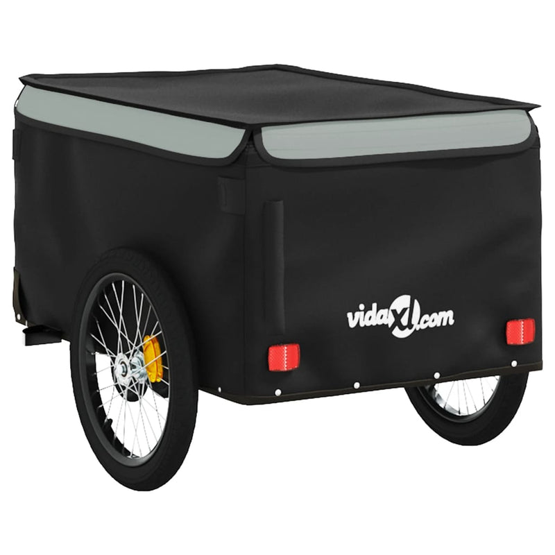 Remorcă pentru biciclete, negru și gri, 30 kg, fier