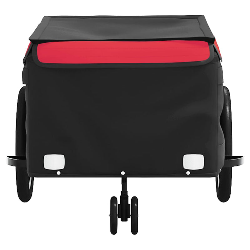 Remorcă pentru biciclete, negru și roșu, 45 kg, fier