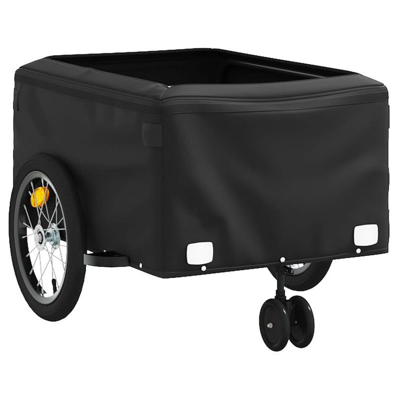 Remorcă pentru biciclete, negru și roșu, 45 kg, fier