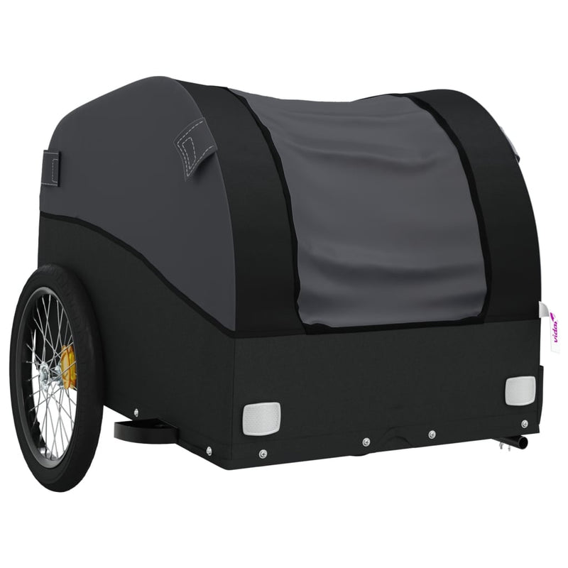 Remorcă pentru biciclete, negru, 30 kg, fier