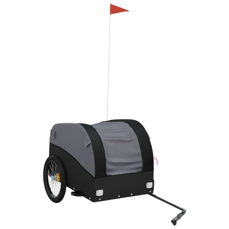 Remorcă pentru biciclete, negru, 45 kg, fier