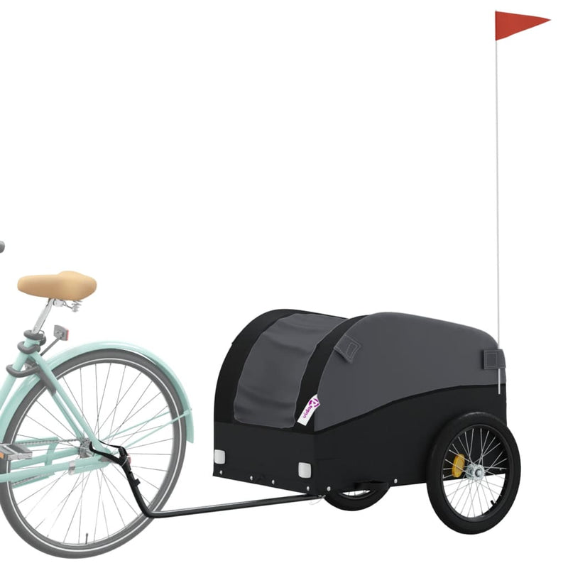 Remorcă pentru biciclete, negru, 45 kg, fier