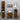 Set mobilier de baie, 3 piese, stejar fumuriu, lemn prelucrat