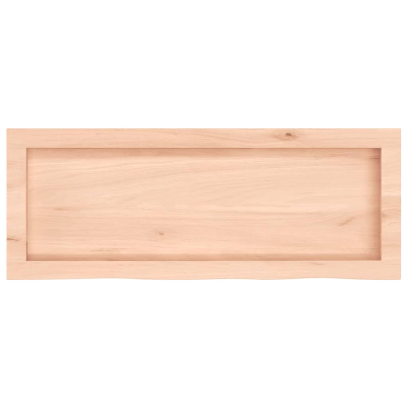 Blat de baie, 80x30x(2-4) cm, lemn masiv netratat
