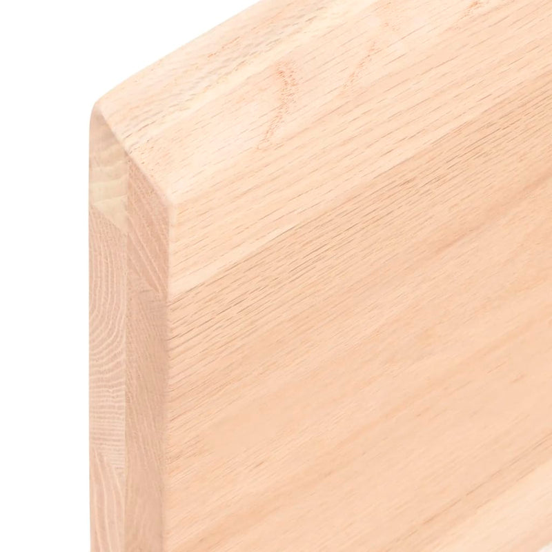 Blat de baie, 80x30x(2-4) cm, lemn masiv netratat