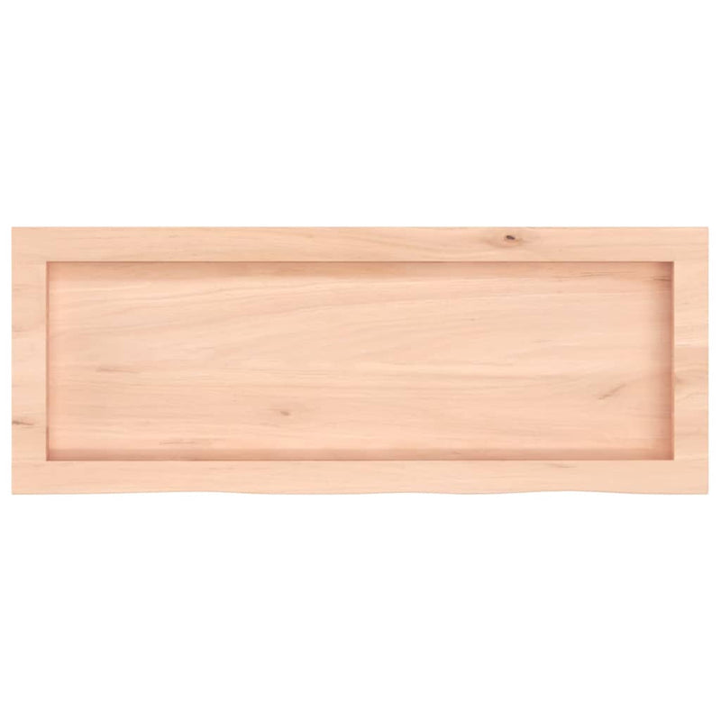 Blat de baie, 80x30x(2-6) cm, lemn masiv netratat