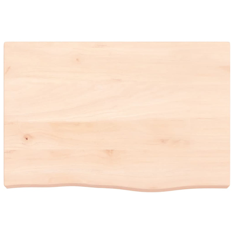 Blat de masă, 60x40x(2-6) cm, lemn masiv de stejar netratat