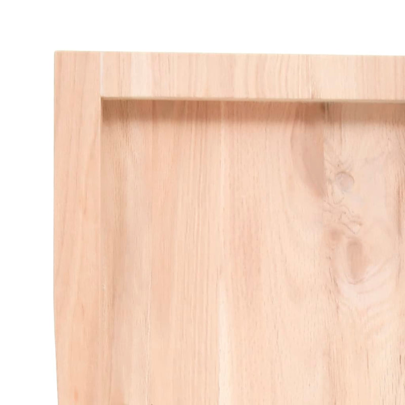 Blat de masă, 100x50x(2-6) cm, lemn masiv de stejar netratat