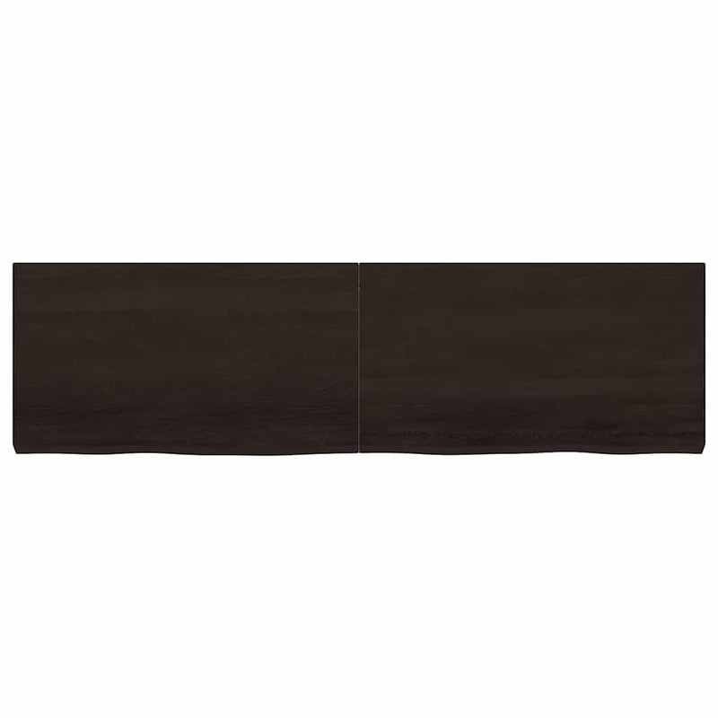Blat de masă maro 180x50x(2-6) cm, lemn masiv stejar tratat