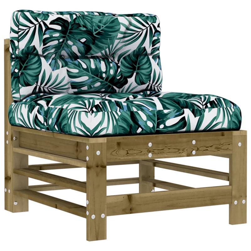 Set mobilier de grădină cu perne, 8 piese, lemn de pin tratat