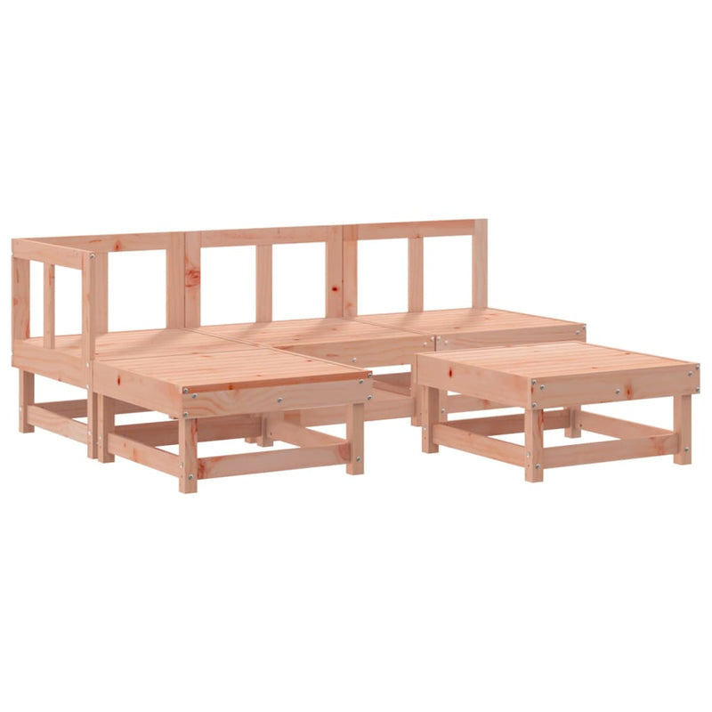 Set mobilier relaxare de grădină, 5 piese, lemn masiv douglas