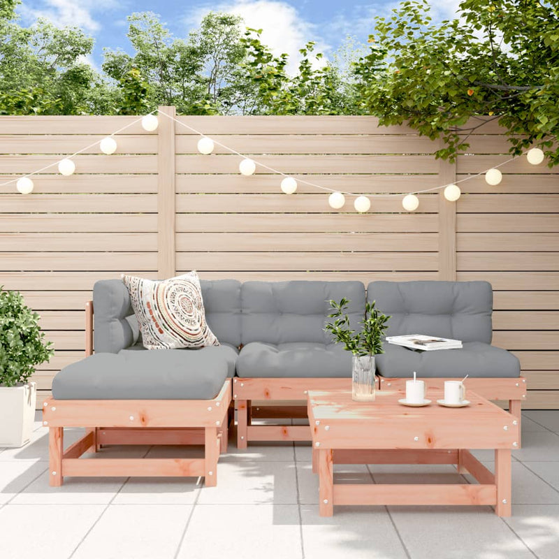 Set mobilier relaxare de grădină, 5 piese, lemn masiv douglas