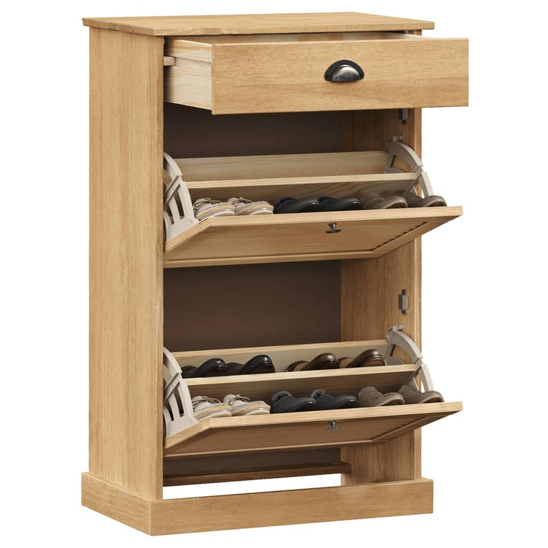 Dulap de pantofi VIGO, 60x35x96 cm, lemn masiv de pin