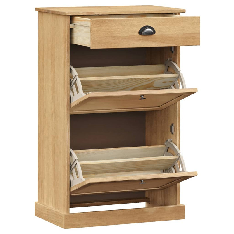 Dulap de pantofi VIGO, 60x35x96 cm, lemn masiv de pin
