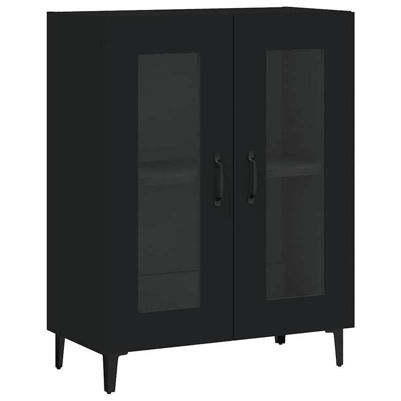 Servantă, negru, 69,5x34x90 cm, lemn prelucrat