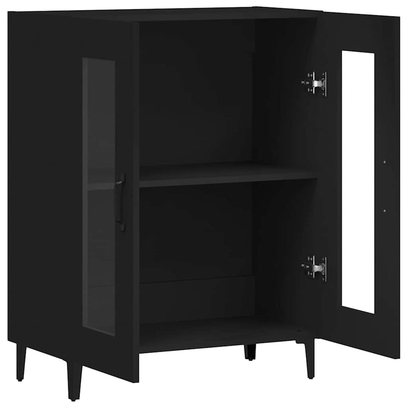 Servantă, negru, 69,5x34x90 cm, lemn prelucrat
