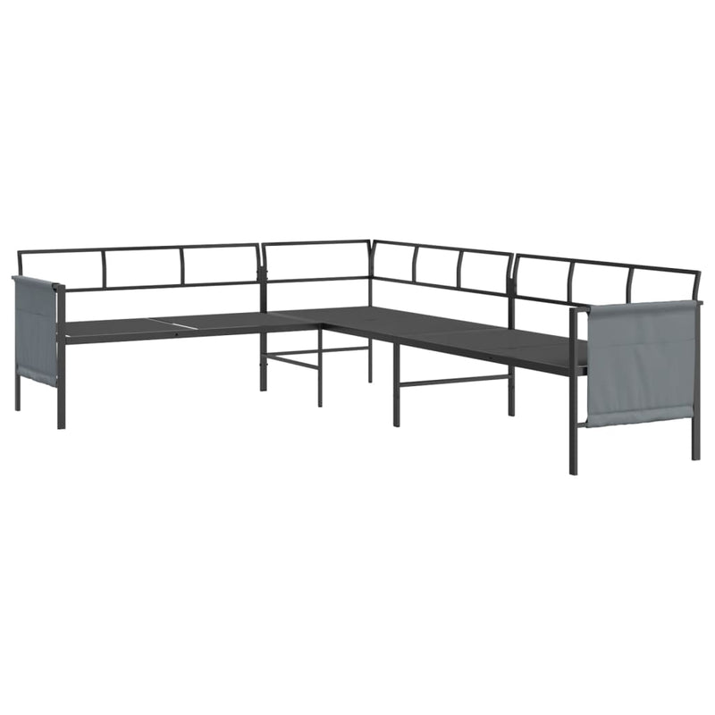 Set mobilier de grădină, antracit, 2 piese, oțel