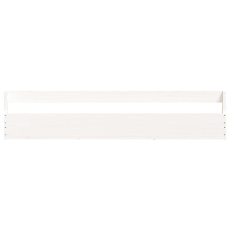 Pantofare de perete, 2 buc., alb, 110x9x23 cm, lemn masiv pin