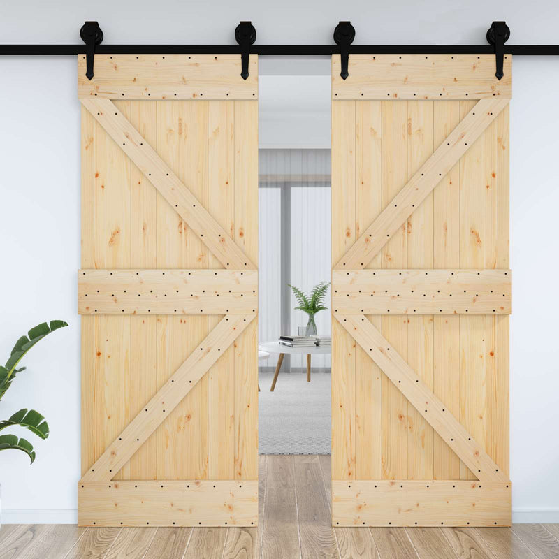 Ușă NARVIK 70 x 210 cm Lemn de Pin Solid (Nefinisat) natural