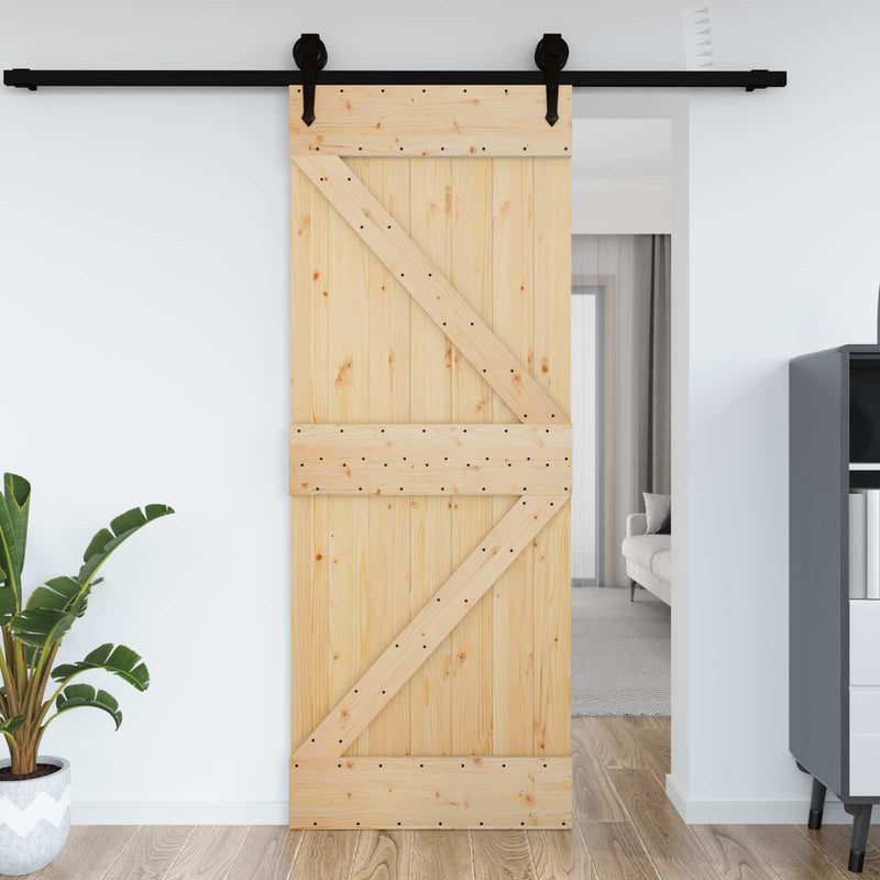 Ușă NARVIK 70 x 210 cm Lemn de Pin Solid (Nefinisat) natural