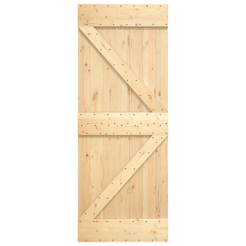 Ușă NARVIK 70 x 210 cm Lemn de Pin Solid (Nefinisat) natural