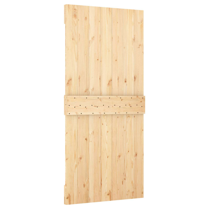 Ușă NARVIK 95 x 210 cm Lemn de Pin Solid (Nefinisat) natural