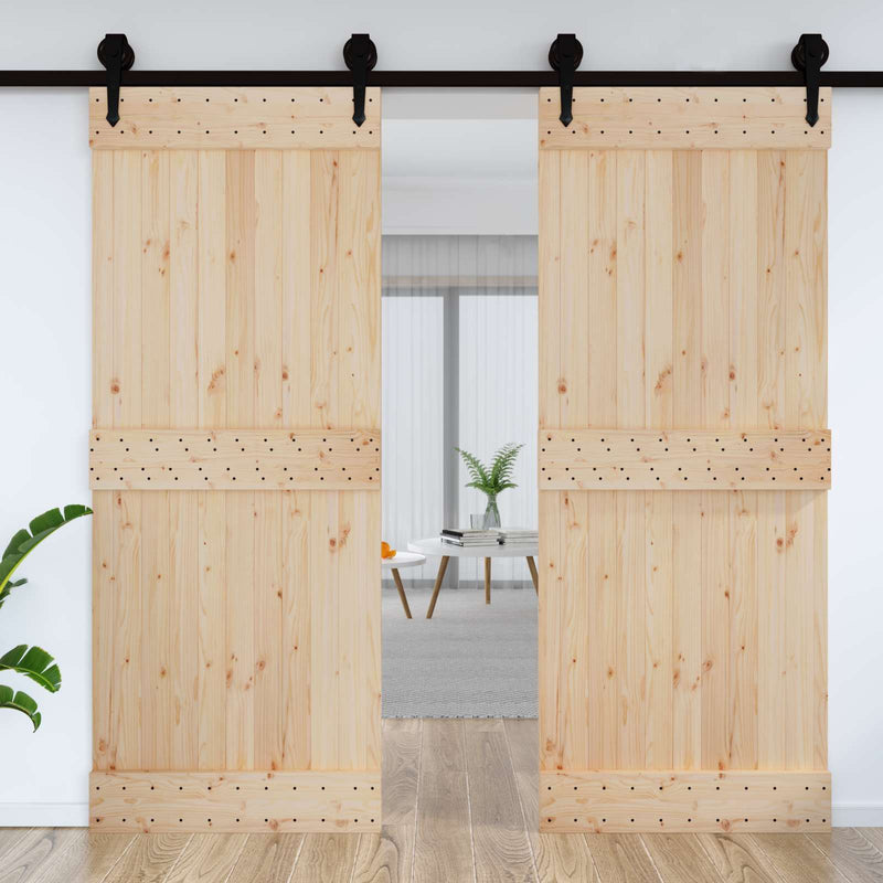 Ușă plană NARVIK 90x210 cm Lemn de Pin Solid (Nefinisat)