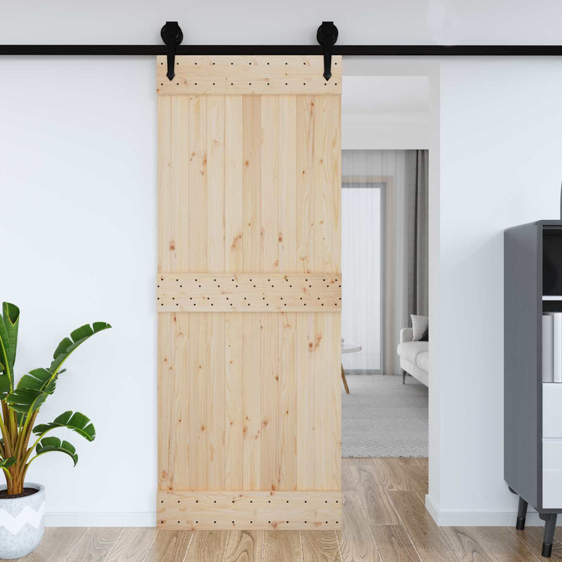 Ușă plană NARVIK 90x210 cm Lemn de Pin Solid (Nefinisat)