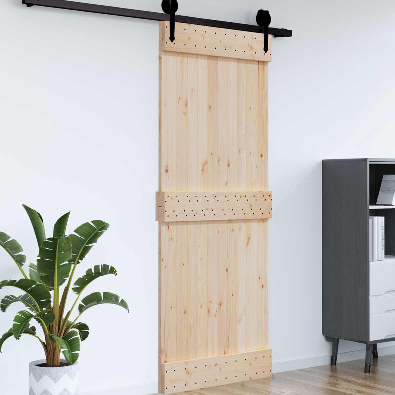 Ușă plană NARVIK 95x210cm Lemn de Pin Solid (Nefinisat) natural
