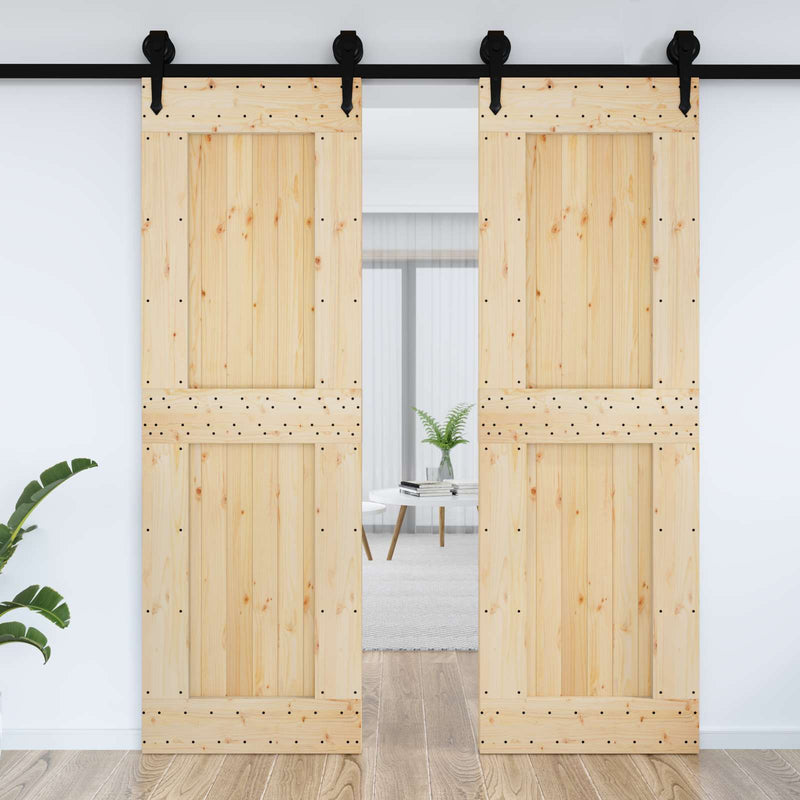 Ușă simplă NARVIK 70x210 cm Lemn de Pin Solid (Nefinisat)