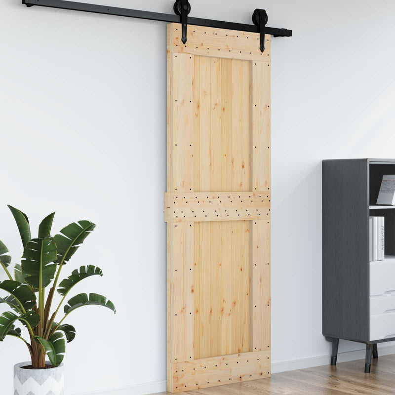 Ușă NARVIK 80 x 210 cm Lemn de Pin Solid (Nefinisat) natural
